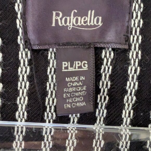 NWOT Rafaella Boho Black & White Jacket w/ Embroidered Trim Size PL Cropped - Picture 10 of 10